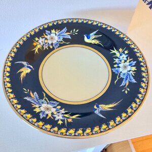 1930s Vintage Noritake Hand Painted Birds Floral Pedestal Dish Bowl